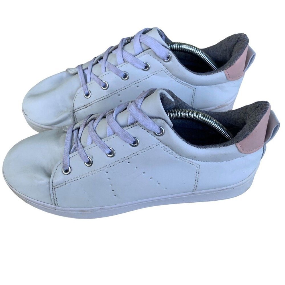Ardene Mat+ Women’s Size 6 White/Pink Sneaker Casual Footwear​​​​​​​​